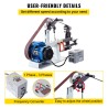 VEVOR Benchtop Disk & Belt Sander Bench Sander 1.5KW with Ph 427 x 30.5 cm Wheel Adjustable Sanding Belt, Central Machinery Belt
