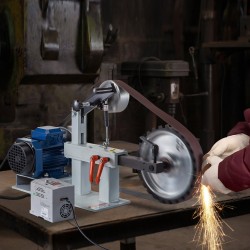 VEVOR Benchtop Disk & Belt Sander Bench Sander 1.5KW with Ph 427 x 30.5 cm Wheel Adjustable Sanding Belt, Central Machinery Belt