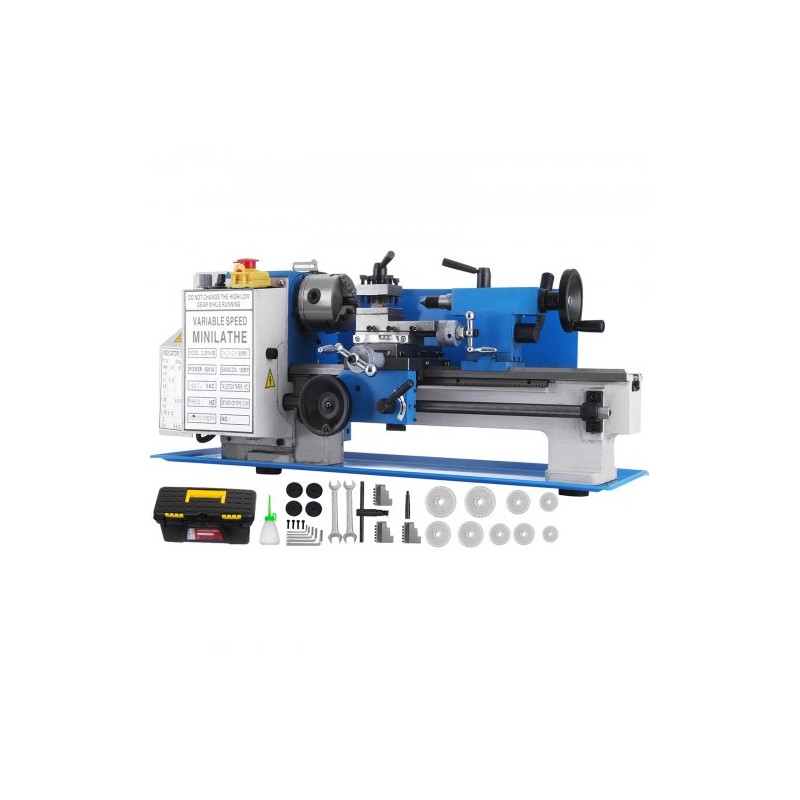 VEVOR Mini metāla strūklas 7x12 collu precizitāte ar maināmu ātrumu 2250 apgr./min 400W mērogu teleskopiskie komplekti metāla un