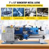 VEVOR Mini Metal Lathe 7x12 Inch Precision Variable Speed 2250RPM 400W Scale Telescopic Sets Metal Wood Working Lathe Automatic 