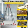 VEVOR Chain Sling, 5/16 inch x 5 ft Lifting Chains with Hooks, G80 Engine Chain Hoist Lifts, 11000 lbs/5 Ton Capacity Lifting Sl
