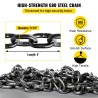 VEVOR Chain Sling, 5/16 inch x 5 ft Lifting Chains with Hooks, G80 Engine Chain Hoist Lifts, 11000 lbs/5 Ton Capacity Lifting Sl
