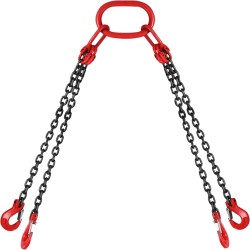 VEVOR Chain Sling, 5/16 inch x 5 ft Lifting Chains with Hooks, G80 Engine Chain Hoist Lifts, 11000 lbs/5 Ton Capacity Lifting Sl