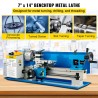 VEVOR 7x14 Inch Metal Lathe 50-2500 RPM 550W Mini Bench Lathe 0.75HP Variable Spindle Speed Milling Machine for Mini Precision P