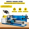 VEVOR 7x14 Inch Metal Lathe 50-2500 RPM 550W Mini Bench Lathe 0.75HP Variable Spindle Speed Milling Machine for Mini Precision P