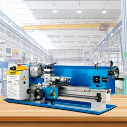 VEVOR 7x14 Inch Metal Lathe 50-2500 RPM 550W Mini Bench Lathe 0.75HP Variable Spindle Speed Milling Machine for Mini Precision P